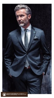 Benvenuto Anzug in blau mit Streifenmuster günstig online kaufen
